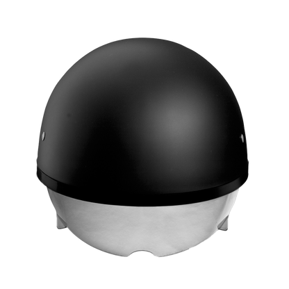 Color - Black - D.O.T. Daytona Skull Cap W/ Inner Shield- Dull Black