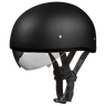 D.O.T. Daytona Skull Cap W/ Inner Shield- Dull Black