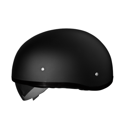 Color - Black - D.O.T. Daytona Skull Cap W/ Inner Shield- Dull Black