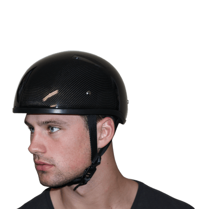 Color - Grey - D.O.T. Daytona Skull Cap W/O Visor- Grey Carbon Fiber