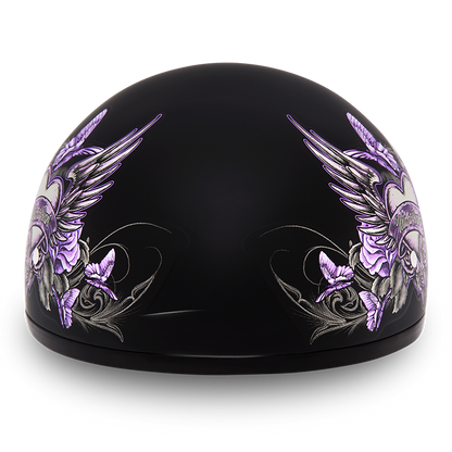 Color - Default - DOT Approved Daytona Motorcycle Half Face Helmet - Skull Cap Graphics for Men & Women, Scooters, ATVs, UTVs & Choppers - W/ Wild At Heart