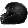 D.O.T. & ECE Daytona Retro Full Face Motorcycle Helmet: Vintage Style for Men, Women, & Youth - Dull Black W/ Dull Black Accents
