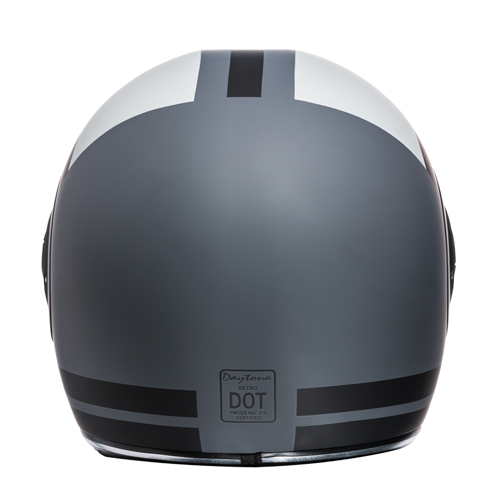 dot vintage style motorcycle helmets Daytona Retro Full Face Helmet: - Dull Black W/ Dull Black Accents Capture the essence of the golden age of riding with the Daytona Retro Full Face Motorcycle Helmet in a sleek Dull Black finish Daytona Retro Flames Full Face