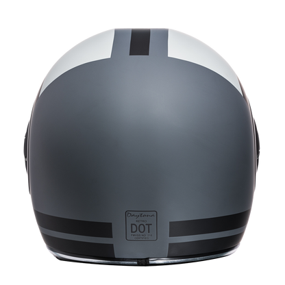 Color - Default - DOT Daytona Retro Full Face Motorcycle Helmet: Vintage Style for Men, Women, & Youth - W/ Racer