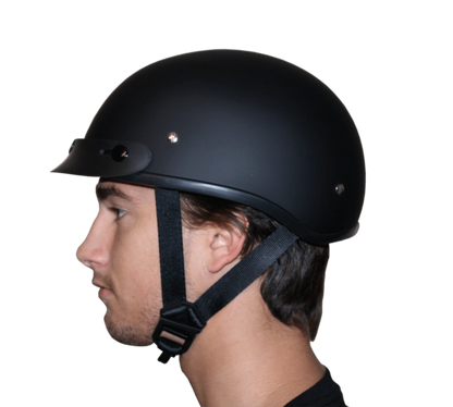Color - Default - DOT Approved Daytona Motorcycle Half Face Helmet - Skull Cap Graphics for Men & Women, Scooters, ATVs, UTVs & Choppers - W/ Live Fast