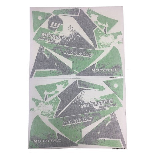 MotoTec Renegade Sticker Kit Green