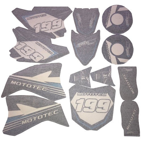 MotoTec 36v Pro Dirt Bike Sticker Kit-Blue