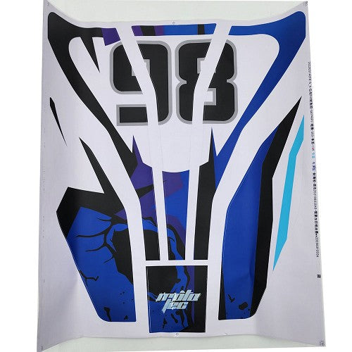 MotoTec Mud Monster XL Hood Sticker Blue